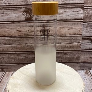 Rae Dunn “sip” glass frosted bottle